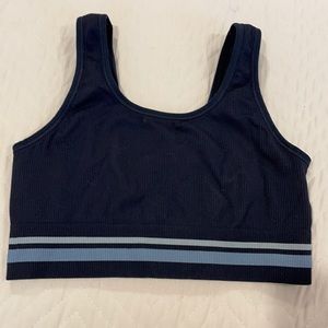 Navy blue sports bra size large from target